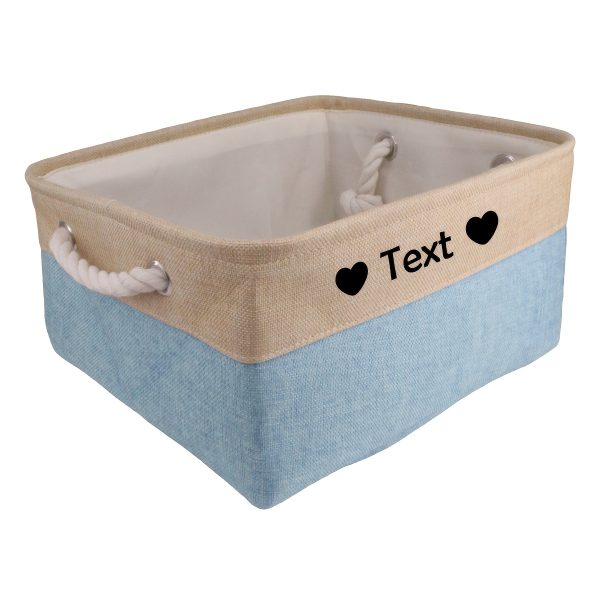 Custom Pet Storage Basket with Personalized Message, Multifunctional And Snack Organizer for Cats And Dogs, Pet Supplies And Clothing Storage, Without Battery