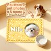 1pc Custom Pet Photo And Name Feeding Mat, Pet Bowl Placemat, Water Bowl Spill Mat, Crate Liner, Pet Daily Supplies, Indoor Pet Grooming Floor Mat, for Pet Owners, New Puppy Parents, New Pet Welcome Gift, Dog Birthday Present