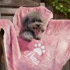 product-fancy-c6957ccd-2c16-4c97-bc24-8e3c78fc5d03 Dog Blanket - Cat Blanket- Personalised Dog Blanket - Puppy Blanket - Paw Print Blanket - Super Soft Pet Blanket - Embroidered Blanket
