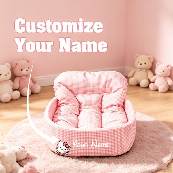 product-fancy-cab1477c-040c-4b11-8bba-02e2cb619275 Pet Cat Bed, 1pc (Cat Bed And Cushion And Mesh) Customizable Your Pet'S Exclusive Small Nest, Suitable for Bedside Placement for Small Dogs And Cats, All-Season Fashion Universal Pet Bed, Multi-Scene Placement Comfortable Rebound