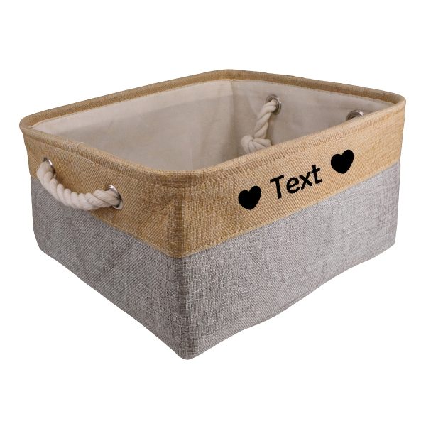 Custom Pet Storage Basket with Personalized Message, Multifunctional And Snack Organizer for Cats And Dogs, Pet Supplies And Clothing Storage, Without Battery