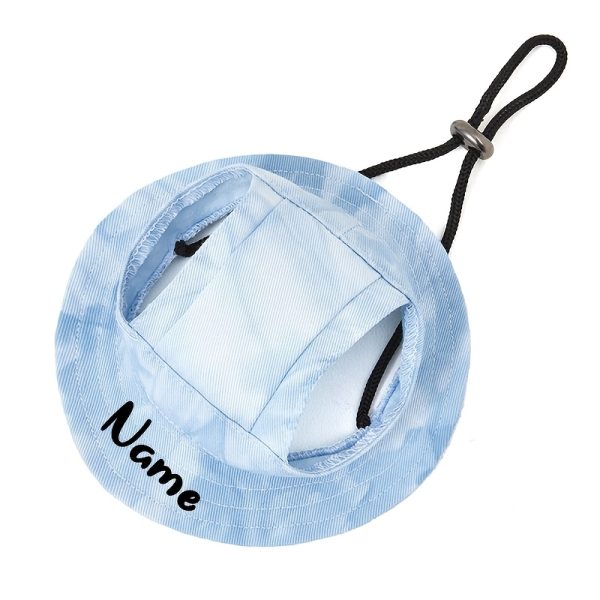 [Customized]Personalized Pet Bucket Hat Custom Name Font Pet Sun Cap for Dogs Cats Outdoor Adjustable Pet Hat Cute Puppy Kitty Fashion Additions