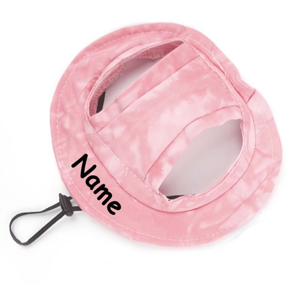 [Customized]Personalized Pet Bucket Hat Custom Name Font Pet Sun Cap for Dogs Cats Outdoor Adjustable Pet Hat Cute Puppy Kitty Fashion Additions