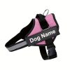 product-fancy-d6fa9f2b-82eb-43c9-9a02-6cec11ef17db Customizable Reflective Dog Harness - Anti-Escape, Adjustable Pet Chest Vest with Personalized Name & Phone Number Patch, Durable Polyester, Striped Design, Hand-Wash Only, Harness for Dogs