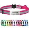 product-fancy-d8c9083b-8e99-4ff0-866e-d86350472a0e Custom Personalized Reflective Safety Cat Collar with Bell - Adjustable Kitten Buckle Collar, Custom Pet Name and Phone Number, Detachable Safety Buckle Cat Bell Collar