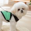 [Customized Colored Logo] - Pet Customizable - Breathable Mesh Vest - Suitable for Cats And Dogs - with Paw Print Design And D-Ring - for Leash Use - Available in Pink, Blue, Green, Lemon Yellow, And Light Purple - with 4 Sizes to Choose from