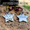 [Custom Edition] ENGRAVNOVE Exclusive Custom Double-Sided Deep-Engraved Small Dog Accessory Pet Tag, Dog Name Tag, Cat Name Tag, with the Design Theme "A Small Boat on the Lake Drifting with the Wind, Ripples Hidden in Autumn". Stainless Steel Cat