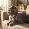 A Personalized Bohemian-Style Pet Collar with a Metal Buckle, Customizable Name And Phone Number Tag, Adjustable Anti-Loss Cat Collar, Soft, Comfortable, And Durable Accessory, Ideal for Outdoor Dog Walking, Perfect Gift for Medium And Small Dogs!