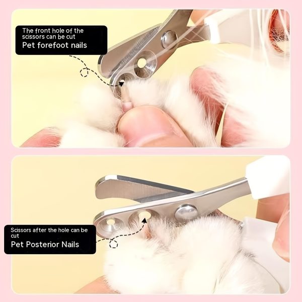product-fancy-e774925d-e99e-4d67-b075-079b3ae21ed1 Custom Newly Upgraded Design Cat&Dog Nail Clipper Personalized Two Circular Cutting Holes of Different Size(2mm&4mm)-Avoid Over Cutting Pet Nail Clippers -Professional Paw Trimmer Set for Pet