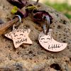 [Custom Edition] ENGRAVNOVE Exclusive Custom Double-Sided Deep-Engraved Small Dog Accessory Pet Tag, Dog Name Tag, Cat Name Tag, with the Design Theme "A Small Boat on the Lake Drifting with the Wind, Ripples Hidden in Autumn". Stainless Steel Cat