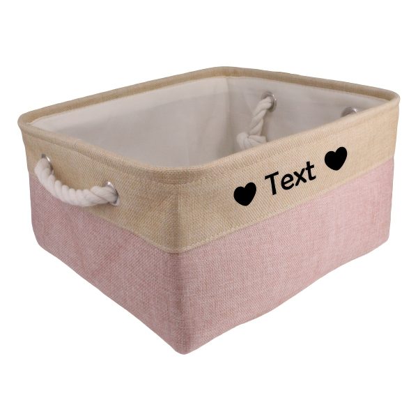Custom Pet Storage Basket with Personalized Message, Multifunctional And Snack Organizer for Cats And Dogs, Pet Supplies And Clothing Storage, Without Battery