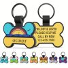 Customized Silent Bone-Shaped Dog Tag with Silicone Material for Pet Identity, Engraved Personalized Pet Tag for Dogs and Cats
