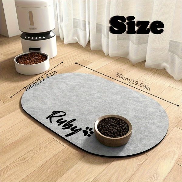 Personalized Custom Dog and Cat Food Mats, Customizable with Your Pet's Name, Non-slip and Leak-proof, Suitable for Food and Water Dog Mats, Custom Cat Floor Mats, Pet Placemats, an Ideal Gift for Pet Owners