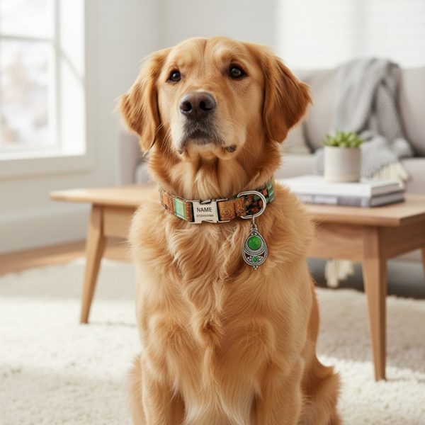 A Personalized Bohemian-Style Pet Collar with a Metal Buckle, Customizable Name And Phone Number Tag, Adjustable Anti-Loss Cat Collar, Soft, Comfortable, And Durable Accessory, Ideal for Outdoor Dog Walking, Perfect Gift for Medium And Small Dogs!