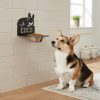 product-fmket-7c5624ccf4aa0d7d0244d0e93c0d79b4 1. Customizable stainless steel dog bowl rack - height adjustable, including a 5.51-inch diameter bowl, durable black design, perfect gift for pet enthusiasts, stylish and sturdy pet feeding solution