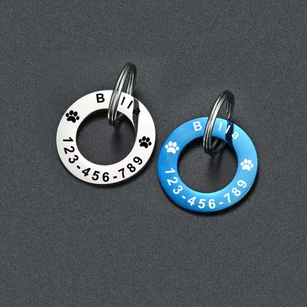 product-open-00e30c9714c043f0bf1dcf9560d2f38a-goods Personalized Stainless Steel Pet Tag > Customizable with Name, ID, Phone Number, and More