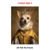 1pc Custom Pet Portrait from Photo - Personalized Royal Style Suitable for Cat & Dog Memorial Canvas Print, Upload Your Own Picture for Home Decor, Birthday Gift, Pet Photo Gift for Dog Cat Owners