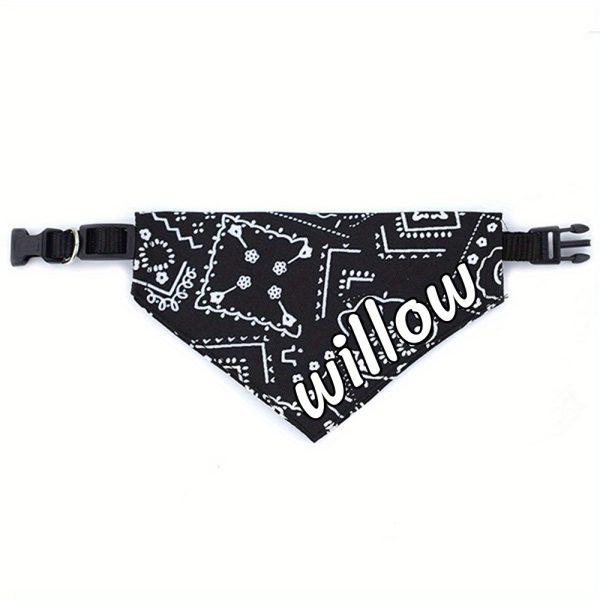 product-open-1e2f3387df744a9e8bbc1c565c77d9a6-goods Custom Stylish Print Dog Bandana, Personalized Adjustable Dog Collar Pet Saliva Towel Dog Costume Necklace for and Medium Sized Dogs for Stocking Stuffers, Ideal Gift for Pets