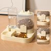product-open-1f4a1111ab3c4a0cba0222f16b6da089-goods Automatic Gravity-Fed Cat & Dog Feeder and Water Dispenser Combo with Name/Text Personalization - Dual Wet/Dry & Water System, Auto Refill (No Batteries), -Spill, Suitable for Kittens and Puppies