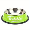 Personalized Anti Slip Stainless Steel Pet Bowl with Custom Name - Perfect for Cats And Dogs, Perfect for Food And Water Supply
