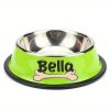 Personalized Anti Slip Stainless Steel Pet Bowl with Custom Name - Perfect for Cats And Dogs, Perfect for Food And Water Supply