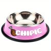 Personalized Anti Slip Stainless Steel Pet Bowl with Custom Name - Perfect for Cats And Dogs, Perfect for Food And Water Supply