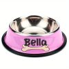 Personalized Anti Slip Stainless Steel Pet Bowl with Custom Name - Perfect for Cats And Dogs, Perfect for Food And Water Supply
