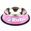 Personalized Anti Slip Stainless Steel Pet Bowl with Custom Name - Perfect for Cats And Dogs, Perfect for Food And Water Supply