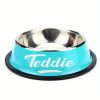 Personalized Anti Slip Stainless Steel Pet Bowl with Custom Name - Perfect for Cats And Dogs, Perfect for Food And Water Supply
