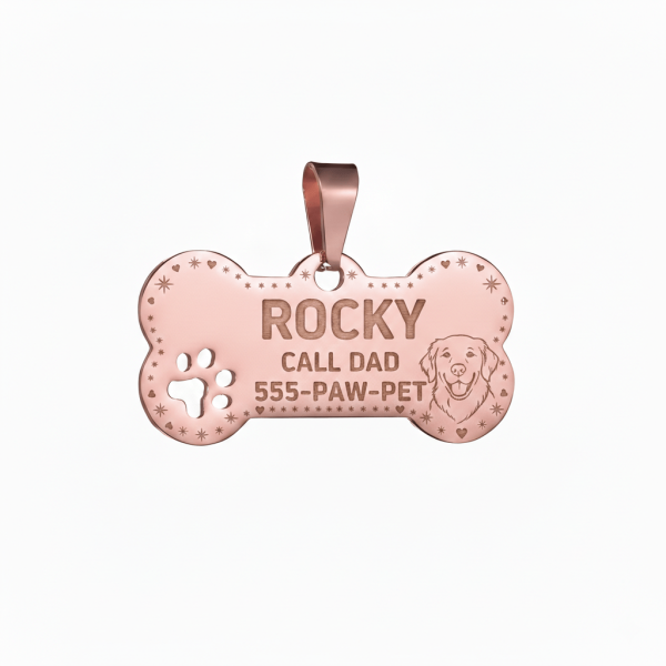 Custom Cuban Chain Dog Collar with Engravable Name and Phone Number Tag | Suitable for Small Medium Large Dogs | Pet Lover's Custom Gift · Cat Collar & Pet Identification Accessories