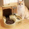 product-open-333dfa0c120c4e3e98f86916926fc4c8-goods Automatic Gravity-Fed Cat & Dog Feeder and Water Dispenser Combo with Name/Text Personalization - Dual Wet/Dry & Water System, Auto Refill (No Batteries), -Spill, Suitable for Kittens and Puppies