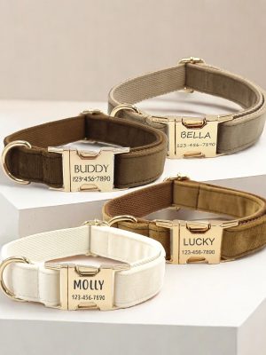Dog Collar Personalized - with Personalized ID Tag, Customize Pet Name and Owner Information, Comfortable And SmoothTactile Feel, Dog Collars for Medium Dogs, Dog Collars Large Breed, Collar Gift for Dog