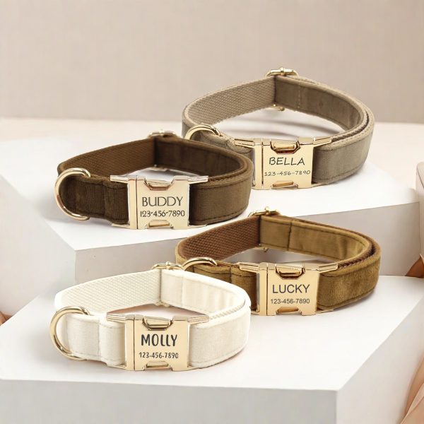 Dog Collar Personalized - with Personalized ID Tag, Customize Pet Name and Owner Information, Comfortable And SmoothTactile Feel, Dog Collars for Medium Dogs, Dog Collars Large Breed, Collar Gift for Dog