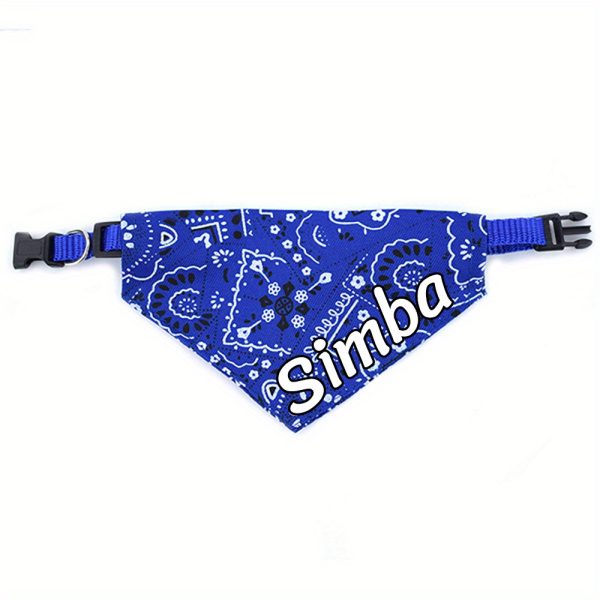 product-open-4e04e2dace324016a112fe011f0b5bef-goods Custom Stylish Print Dog Bandana, Personalized Adjustable Dog Collar Pet Saliva Towel Dog Costume Necklace for and Medium Sized Dogs for Stocking Stuffers, Ideal Gift for Pets