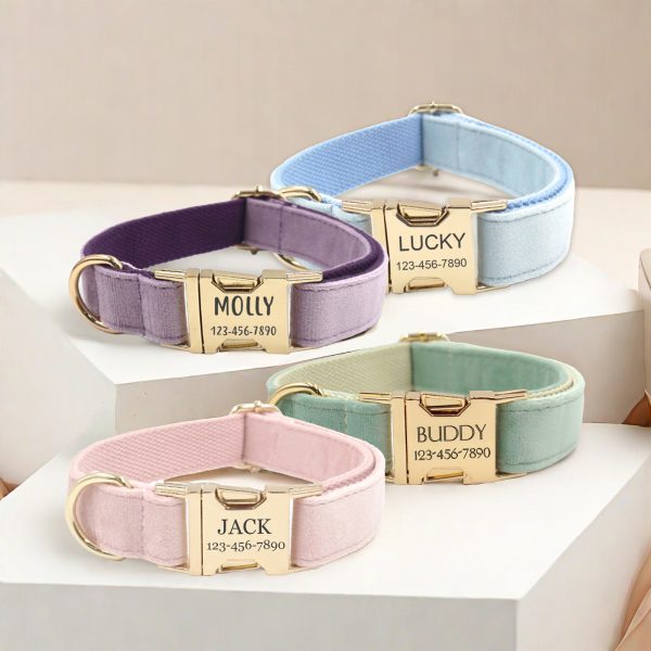 Dog Collar Personalized - with Personalized ID Tag, Customize Pet Name and Owner Information, Comfortable And SmoothTactile Feel, Dog Collars for Medium Dogs, Dog Collars Large Breed, Collar Gift for Dog