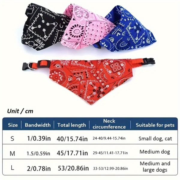 product-open-83b93ace03c7437c84cc6aaa24246084-goods Custom Stylish Print Dog Bandana, Personalized Adjustable Dog Collar Pet Saliva Towel Dog Costume Necklace for and Medium Sized Dogs for Stocking Stuffers, Ideal Gift for Pets