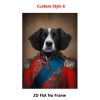 1pc Custom Pet Portrait from Photo - Personalized Royal Style Suitable for Cat & Dog Memorial Canvas Print, Upload Your Own Picture for Home Decor, Birthday Gift, Pet Photo Gift for Dog Cat Owners