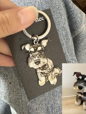 1 Personalized Pet Photo Keychain - Custom Dog and Cat Picture Keyring, Made of Durable Stainless Steel, an Ideal Gift for Pet Lovers, Perfect for Thanksgiving, Mother's Day, and Back-to-school Season, a Cute Pet Accessory