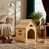 product-open-acafe32d5d9a4a58b7bb53e434191e04-goods Custom Engraved Pet Name Modular Assembled Wooden Indoor Cat House, Personalized Fish Cutout & Window Cozy Shelter, Rustic, Spacious Private Nest for Furry Friends, Unique Gift to Build Warm Exclusive Space for Beloved Cats