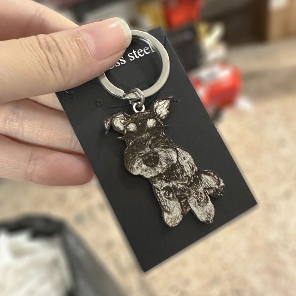 1 Personalized Pet Photo Keychain - Custom Dog and Cat Picture Keyring, Made of Durable Stainless Steel, an Ideal Gift for Pet Lovers, Perfect for Thanksgiving, Mother's Day, and Back-to-school Season, a Cute Pet Accessory