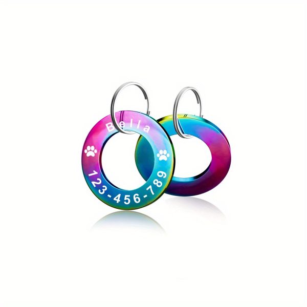 product-open-f8fe4bd67bcb4aa3817bd3b6a37a0fe8-goods Personalized Stainless Steel Pet Tag > Customizable with Name, ID, Phone Number, and More